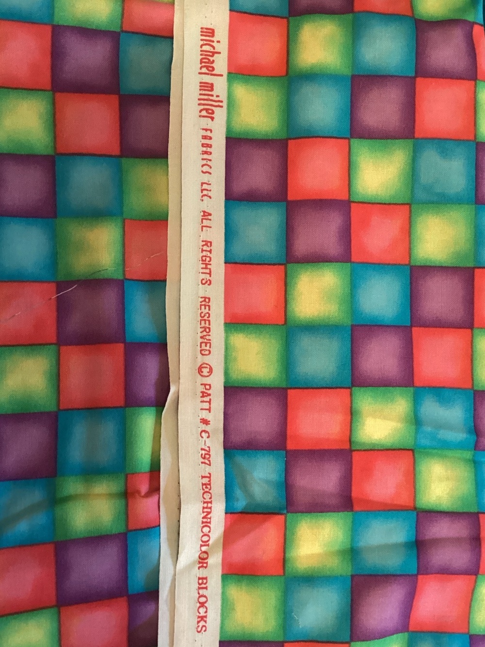 Michael Miller ‘Technicolor Blocks’ Fabric